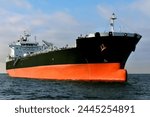 Tanker Ship. Warning on front bulkhead "No Smoking", draft mark on ship