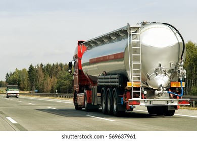 Tanker storage truck on the road, Germany