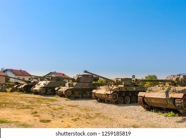 Tanks Display At The Museum Of Army Collections From The Croatian Homeland War