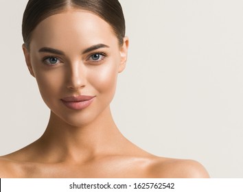 Tanned Skin Tan Woman Face Natural Make Up