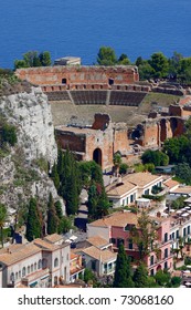 Taormina Theater In Sicily, Italy