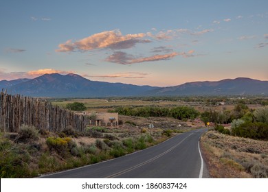 Taos, New Mexico At Sunset