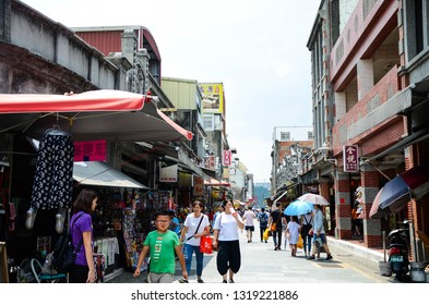 Taoyuan, Taiwan - AUG 01, 2018:Daxi Old Street.