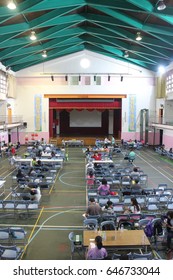 Taoyuan, Taiwan - May 20, 2017 : Comprehensive Assessment Program For Junior High School Students In Taoyuan Special School. Candidates Rest Area.