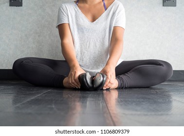 Tap Dancer Warming Up And Stretching Before Dance Class