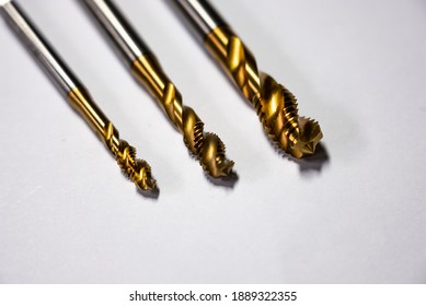 Tap For Threading In Metal On Cnc Machines. Tool For Metal Processing. Turning And Milling Machine.