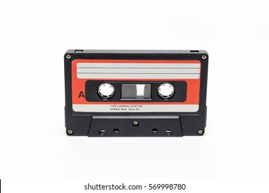 Vintage Audio Cassette Isolated White Background Stock Photo 609803321 ...