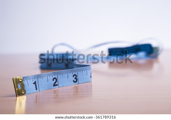 Tape measure in\
centimeter