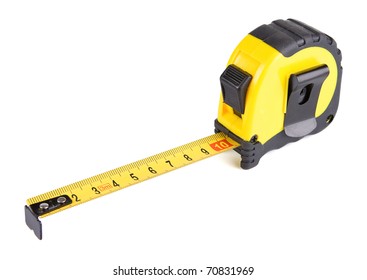 tape measure isolated on white background - Shutterstock ID 70831969