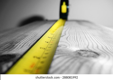 Tape measure wood - Shutterstock ID 288081992