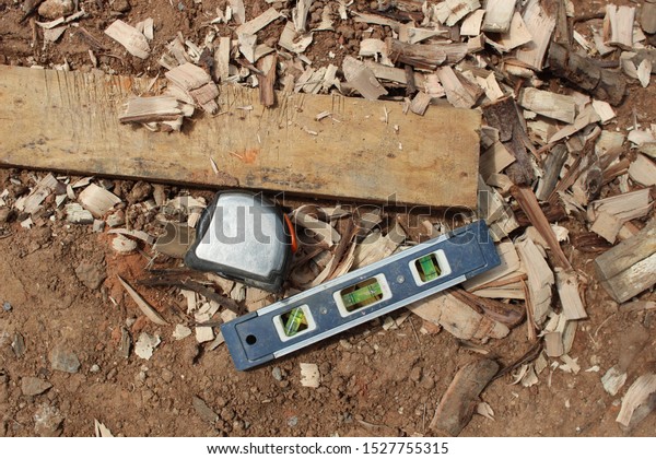 Tape Measuring Distance Water Level Meter Objects Stock Image