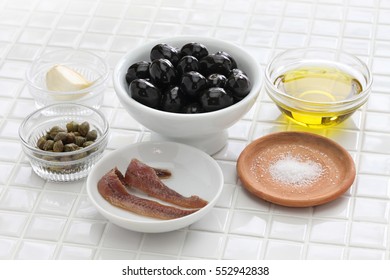 Tapenade Ingredients, French Black Olive Paste