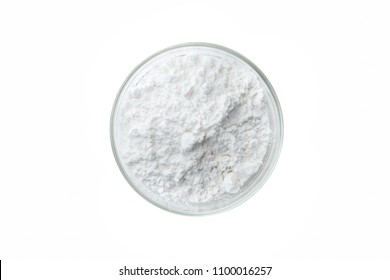 Tapioca Starch Powder In Bowl Background Isolate