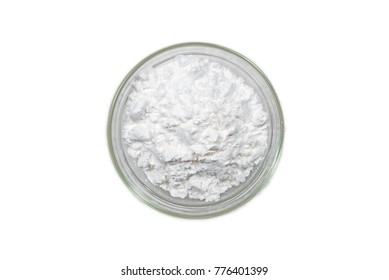 Tapioca Starch Powder In Bowl Background Isolate