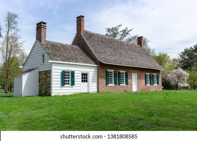 Tappan, NY / United States - April 25, 2019:The DeWint House Is One Of The Oldest Surviving Structures In Rockland County And Is An Outstanding Example Of Hudson Valley Dutch Colonial Architecture.