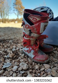 Tar, Croatia, DECEMBER 31, 2016, Motocross Boots