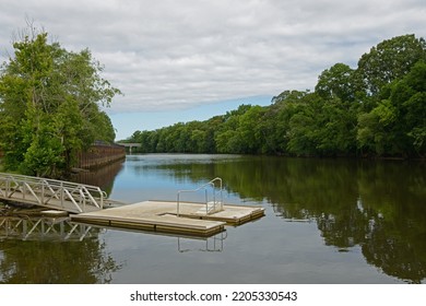 Tar River pier in Greenville, North Carolina.United States - Shutterstock ID 2205330543