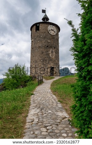 Tarascon-sur-ariege, the Castella tower, (now also clock tower)