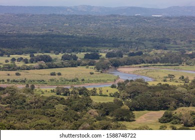 Tarcoles River Flowing Through Carara National Park In Costa Rica.