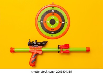 Target With Arrows, Dart Gun Toy, Shooting For Children.