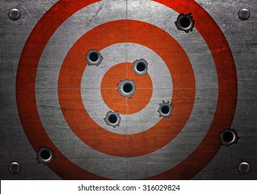 Target With Bullet Holes