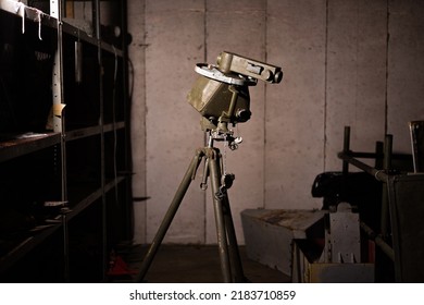 Target Indicator Left Deep Inside An Abandoned Military Bunker