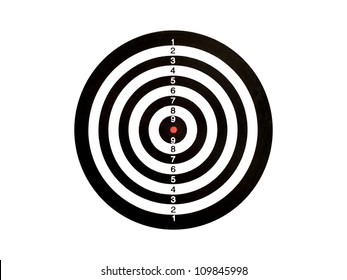 Target Isolated Against White Background Stock Photo 109845998 ...