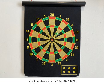 Target shooting game with darts.