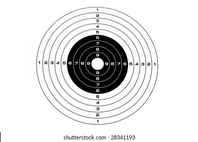 Classic Shooting Target Illustration Isolated On Stock Vector (Royalty ...