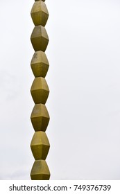 TARGU JIU, ROMANIA - OCTOBER 28: The Endless Column sculpture made by Constantin Brancusi in the memory of romanian fallen soldiers of World War One seen on October 28, 2016 in Romania.