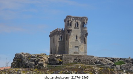 Tarifa, Spain. 06.05.2022 - Castle of Santa Catalina in Tarifa (Cádiz). Old Renaissance-style fortress on a small hill.
