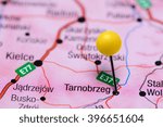 Tarnobrzeg pinned on a map of Poland
