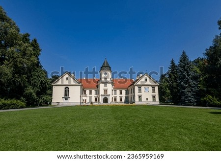 Tarnowski Castle in Dzików. The 15th-century castle complex of the main line of the Tarnowski magnate family