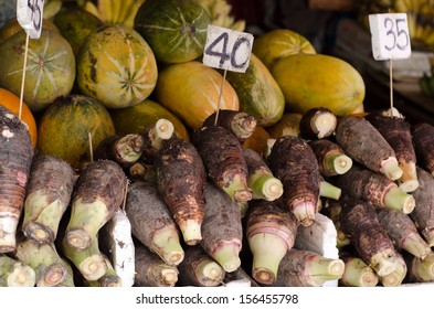 Taro in local market, Thailand - Shutterstock ID 156455798