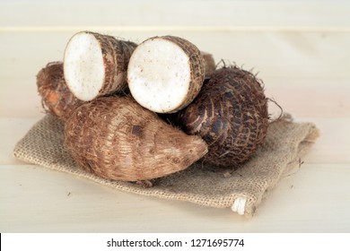 Taro Root On The Table