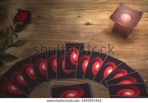 Tarot Cards Deck On Fortune Teller Stock Photo Edit Now