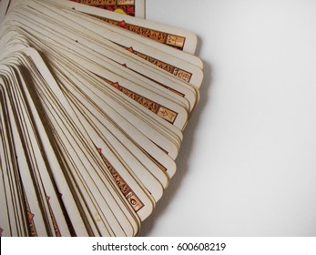 Tarot Cards On A White Background.