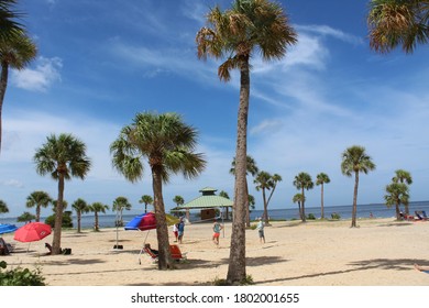 Tarpon Springs, Florida/US-August 23, 2020-Sunset Beach Park.