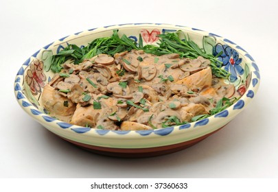 Tarragon Chicken Dish In Big Platter.