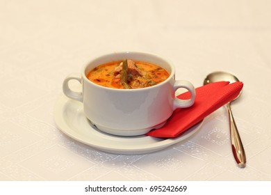 Tarragon Soup With Spoon