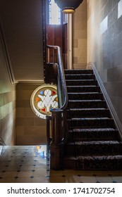 Tarrytown, NY / USA: 8/20/2016 - Lyndhurst Mansion Castle Museum Interior