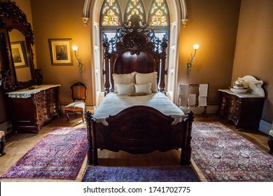 Tarrytown, NY / USA: 8/20/2016 - Lyndhurst Mansion Castle Museum Interior