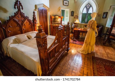 Tarrytown, NY / USA: 8/20/2016 - Lyndhurst Mansion Castle Museum Interior