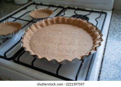 Tart Crust With Whole Wheat Flour. Close Up.