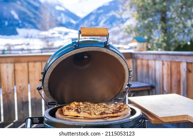 Tarte Flambée From The Bbq Grill, Ready To Eat