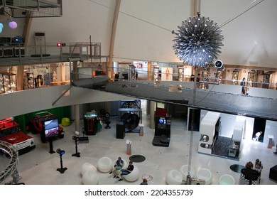 Tartu, Estonia - 01 July 2019: Hall Of Technology In The Science And Education Centre AHHAA In Tartu, Selective Focus