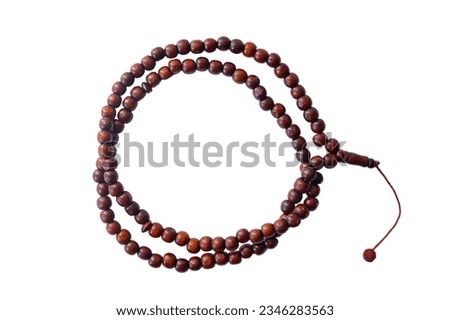 tasbih. Prayer beads. Islamic background. Ramadan kareem. Selective focus