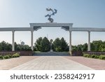 Tashkent, Uzbekistan - 2 September, 2022: Awesome view of Storks Monument in Mustaqillik Maydoni (Independence Square) of Tashkent, Uzbekistan.