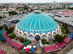 Tashkent, Uzbekistan Aerial View Of The Chorsu Market