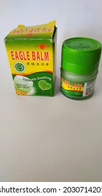 Tasikmalaya, West Java August 25, 2021-A Pharmaceutical Company Developed The Eangle Balm Rubbing Balm, Which Is Used To Help Relieve Muscle  Joint Pain, Such As Pain From Blows, Bruises, Sprains, An